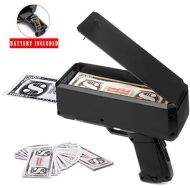 [아마존베스트]Wowok Black Money Gun Super Money Guns Paper Playing Spary Money Gun Make it Rain Toy Gun with Play Money & 9V Batteries Cash Gun for Game Party Supplies (Money Gun)