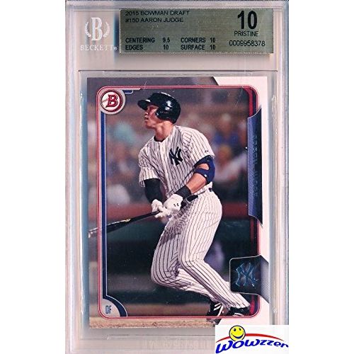  Wowzzer Aaron Judge 2015 Bowman Draft Pick #150 Baseball Rookie Card Graded SUPER DUPER HIGH BGS 10 PRISTINE! Amazing HIGH GRADE Rookie Card of NY Yankees Young Superstar Home Run Slugger