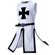 Wraith of East Mens Medieval Knight Templar Crusader Costume Adult Tunic Robe Warriror Armor Tabard Halloween Belt