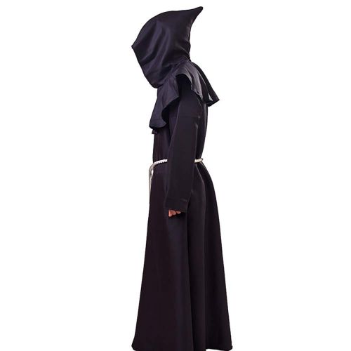  Wraith of East Medieval Monk Renaissance Priest Robe Costume Unisex Plague Doctor Cosplay Adult Halloween Hooded DIY Fancy Dress Outift