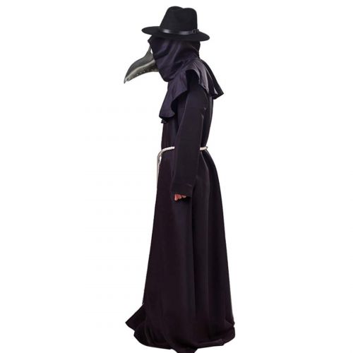  Wraith of East Medieval Monk Renaissance Priest Robe Costume Unisex Plague Doctor Cosplay Adult Halloween Hooded DIY Fancy Dress Outift