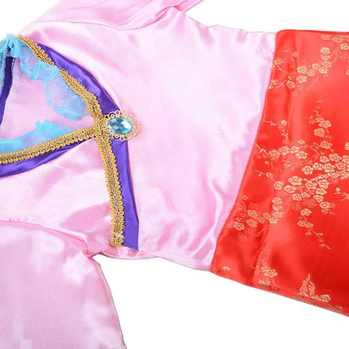  Wraith of East Mulan Costume Kids Chinese Princess Classic Girls Fancy Dress Halloween Party Pink