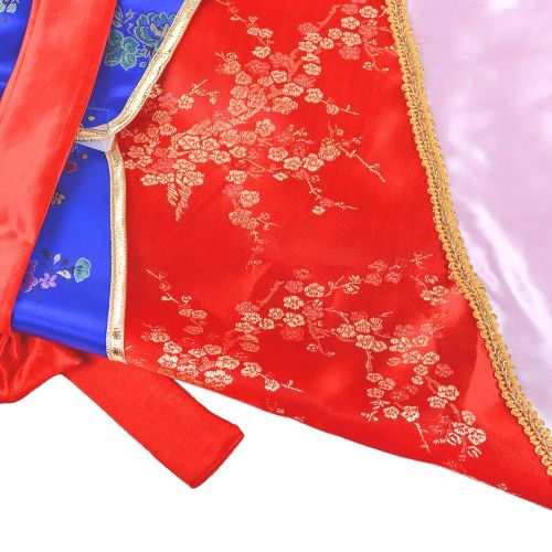  Wraith of East Mulan Costume Kids Chinese Princess Classic Girls Fancy Dress Halloween Party Pink