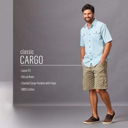  Wrangler Authentics Mens Classic Relaxed Fit Cargo Short