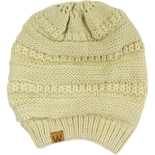  [아마존핫딜][아마존 핫딜] Wrapables Winter Warm Knitted Infinity Scarf and Beanie Hat Set, Beige at Amazon Women’s Clothing store