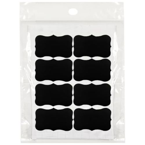  Wrapables Chalkboard Labels/Chalkboard Stickers, 3.25-Inch by 2-Inch, Fancy Rectangle, Set of 36