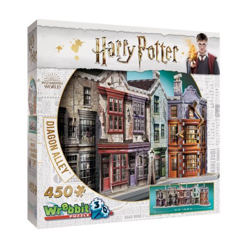  Wrebbit Harry Potter Collection - Diagon Alley 3D Puzzle: 450 Pcs