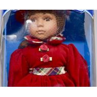 WrightCollectibles GiftWorks Ltd - Cherished Memories - Traditional Collection - Bisque Porcelain African-American Doll - 15 Inch - Holiday 2003