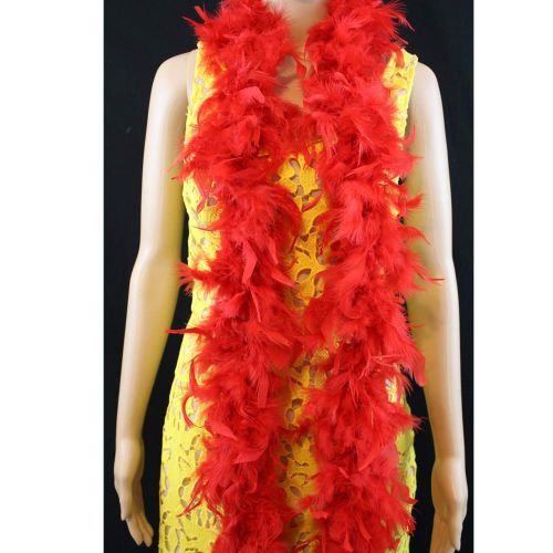  Ws&Wt 40g 5pcs Turkey Chandelle Feather Boa for Adult Women Costume Accessory,Dress up Party Favors