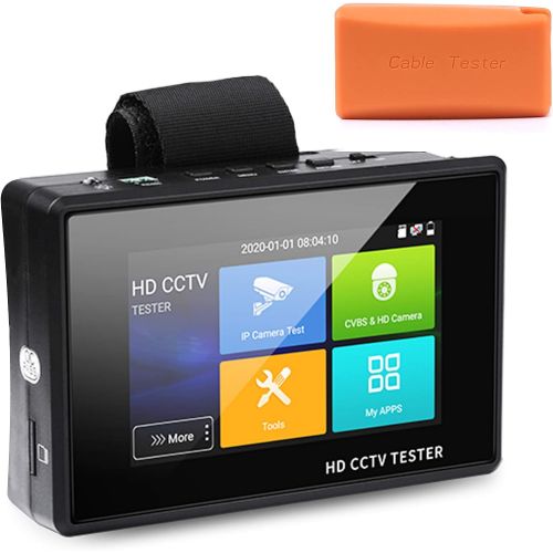  [아마존베스트]WSDCAM 4 Inch Portable Wrist IP Camera Tester CCTV Tester 4K H.265 IP CVBS CVI TVI AHD Analog Camera Tester with POE/IP Discovery/Rapid ONVIF/Firmware Update/Camera Test Report 180