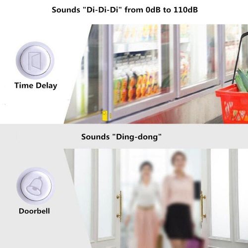  Wsdcam Door and Window Alarm for Home Antitheft Alarm Systems Magnetic Sensor Time Delay Alarm(10-Pack), Loud 110 dB