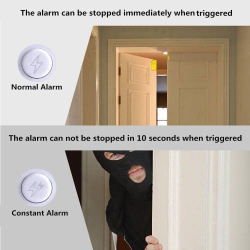  Wsdcam Door and Window Alarm for Home Antitheft Alarm Systems Magnetic Sensor Time Delay Alarm(10-Pack), Loud 110 dB