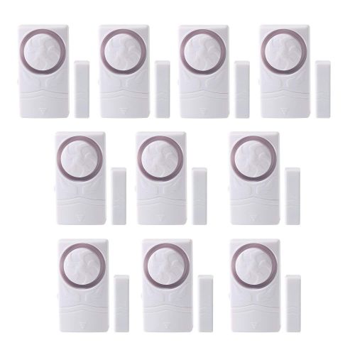 Wsdcam Door and Window Alarm for Home Antitheft Alarm Systems Magnetic Sensor Time Delay Alarm(10-Pack), Loud 110 dB