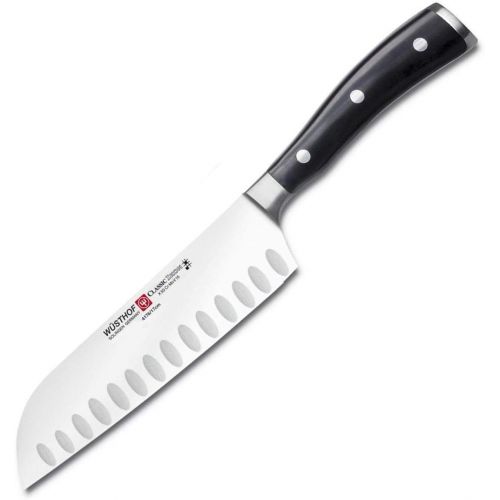  WUESTHOF Classic IKON 5 Hollow Edge Santoku Knife