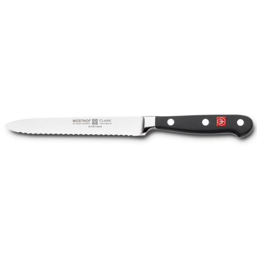  Wuesthof Wusthof Classic 4110 Serrated Utility Knife, 5 Inch