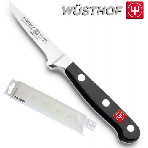  Wuesthof / PRYMO.de Wuesthof Classic 4002 Ausbein- und Gemuesemesser 7 cm schwarz inkl. PRYMO.de Klingenschutz