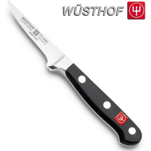  Wuesthof / PRYMO.de Wuesthof Classic 4002 Ausbein- und Gemuesemesser 7 cm schwarz inkl. PRYMO.de Klingenschutz