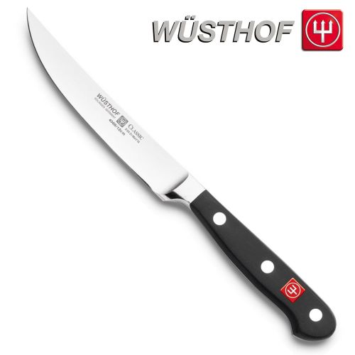 Wuesthof / PRYMO.de Wuesthof CLASSIC 4068Steak Knife 12cm Black with prymo. de Blade Guard