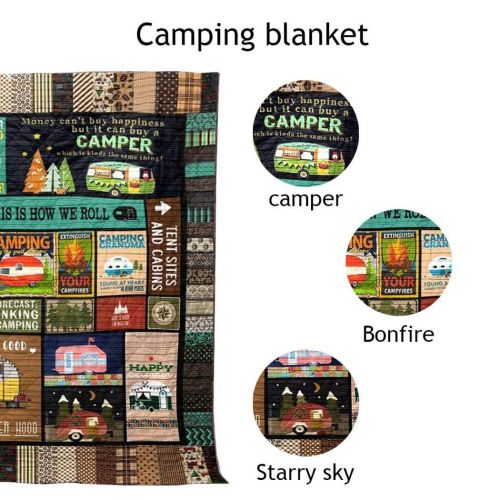  Wumedy Cidere Portable Folding Moisture-Proof Print Beach Mat Camping Picnic Blanket Blankets