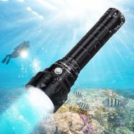 Wurkkos DL40 Diving Flashlight, Bright Max 5000 Lumen Scuba Dive Light with 4 LH351D LED, IPX8 Waterproof Submarine Flashlight Underwater 492ft, High 90CRI Rechargeable Diving Torch for Depth Cave