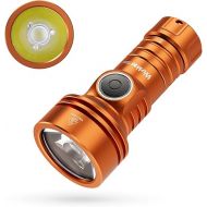 Wurkkos TS11 EDC Flashlight Rechargeable,Super Bright Led Pocket Flashlight with 616M Beam Distance,Compact LED Flashlight with Anduril 2.0 UI and SFT40 Led (Orange)