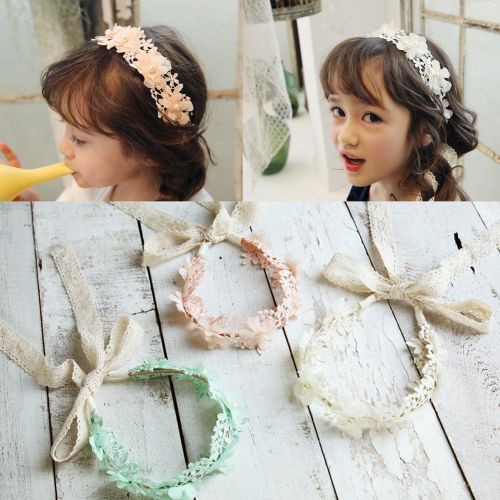  Wusjyeda Floral Wedding Lace Headband, Princess Vintage Modern Style Headband For Girls