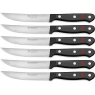 WUSTHOF Gourmet 6-Piece Steak Knife Set, Black