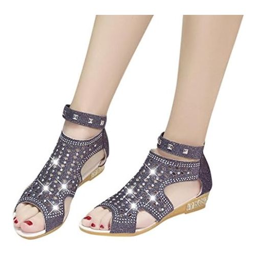  WuyiMC Women shoes Women Summer Sandals Women Wedge Sandals Fashion Fish Mouth Hollow Roma Shoes