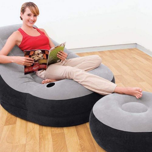  Wvcetgbwe wvcetgbwe Inflatable Lounger Foldable Air Sofa Hammock Chair Portable Anti-Air Leaking Lazy Couch for Home Office Decorations