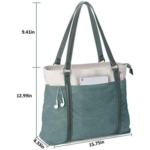  [아마존베스트]Wxnow Women Laptop Tote Bag Canvas Handbag Purse Shoulder Bag