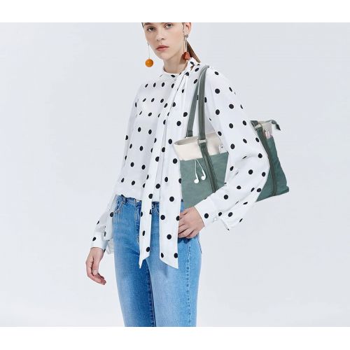  [아마존베스트]Wxnow Women Laptop Tote Bag Canvas Handbag Purse Shoulder Bag