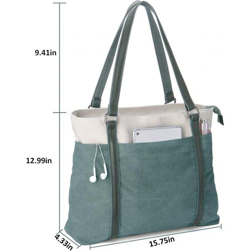  [아마존베스트]Wxnow Women Laptop Tote Bag Canvas Handbag Purse Shoulder Bag