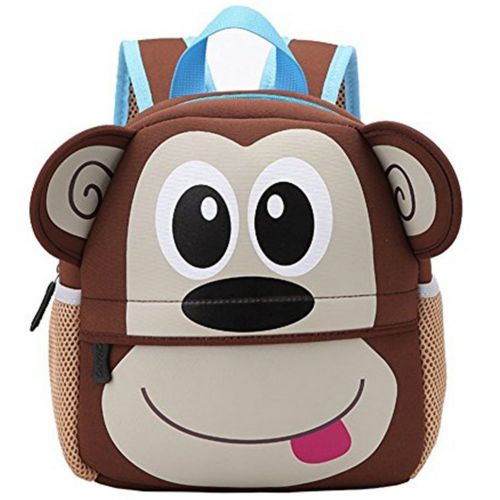  Wyhweilong Kid Backpack Baby Boys Girls Cute Cartoon Bags for Children (Small, Monkey)