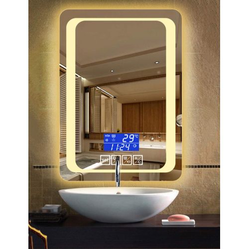  Wysm Smart LED Bathroom Mirror Bathroom Rectangle Bathroom Mirror Wall Mount Bathroom Mirror Bluetooth...