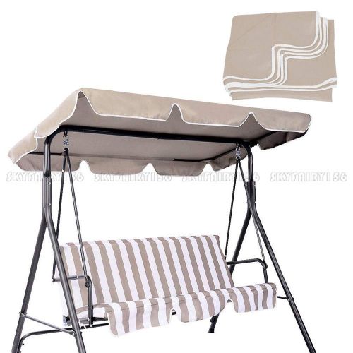  Thaisan7, Swing Top Seat Cover Canopy Replacement Porch Patio Outdoor, 75 L X 52 W, Khaki Canopy