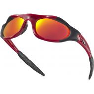 X LOOP Youth Sports Polarized Sunglasses for Boys Kids Teens Age 8-16 Baseball Wrap Around UV400 Glasses