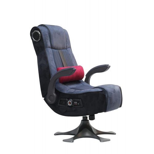  X Rocker X-Rocker 5129201 Pedestal Video Gaming Chair 2.1 Wireless Microfiber Mesh, BlueCharcoal