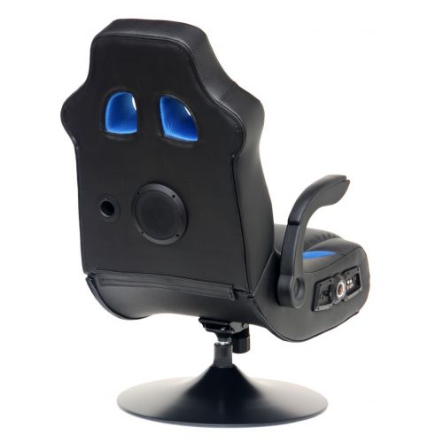  X Rocker Vibe 2.1 Bt 5128201 2.1 Wireless Bluetooth Audi Pedestal Video Gaming Chair, BlackBlue