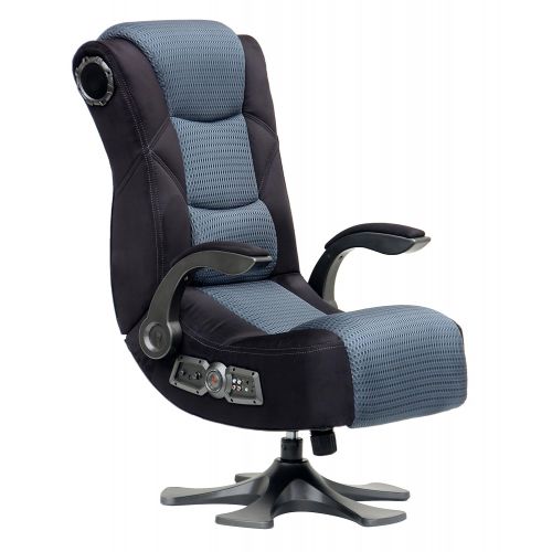  X Rocker Mesh 2.1 Video Gaming Chair 5129501 Pedestal Video Gaming Chair 2.1 Microfiber Mesh, BlackGrey