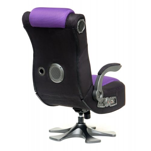  X Rocker Mesh 2.1 Video Gaming Chair 5129401 Pedestal Video Gaming Chair 2.1 Microfiber Mesh, BlackPurple