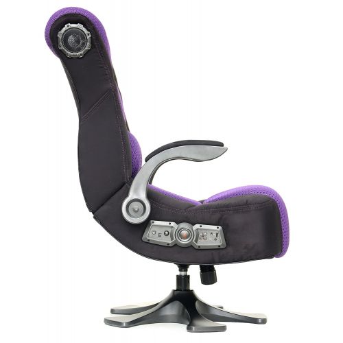  X Rocker Mesh 2.1 Video Gaming Chair 5129401 Pedestal Video Gaming Chair 2.1 Microfiber Mesh, BlackPurple