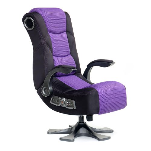  X Rocker Mesh 2.1 Video Gaming Chair 5129401 Pedestal Video Gaming Chair 2.1 Microfiber Mesh, BlackPurple