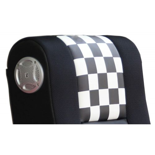  X Rocker 5171101 Drift Wireless 2.1 Sound Gaming Chair, BlackWhite Checkered Flag