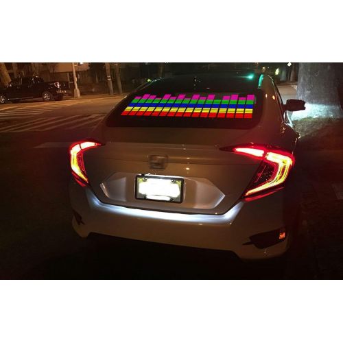  [아마존베스트]X xotic tech Xotic Tech Multi Color Auto Sound Music Beat Activated Car Stickers Equalizer Glow LED Light Audio Voice Rhythm Lamp 27.63 x 6.53 / 70cm X 16cm