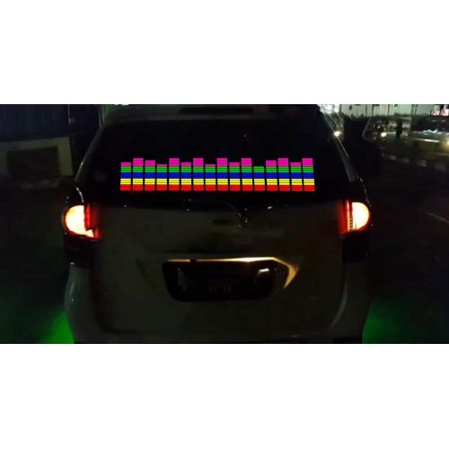  [아마존베스트]X xotic tech Xotic Tech Multi Color Auto Sound Music Beat Activated Car Stickers Equalizer Glow LED Light Audio Voice Rhythm Lamp 27.63 x 6.53 / 70cm X 16cm