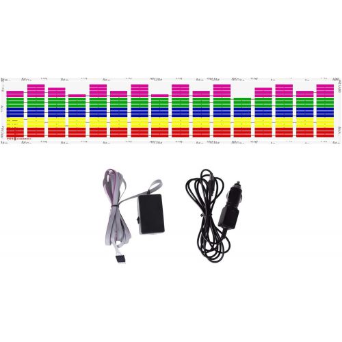  [아마존베스트]X xotic tech Xotic Tech Multi Color Auto Sound Music Beat Activated Car Stickers Equalizer Glow LED Light Audio Voice Rhythm Lamp 27.63 x 6.53 / 70cm X 16cm