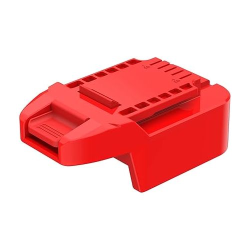  1x Adapter Fits Bauer 20v MAX Cordless Tools Compatible with Milwaukee M18 (Not Old V18) Red Lithium Batteries- Adapter Only