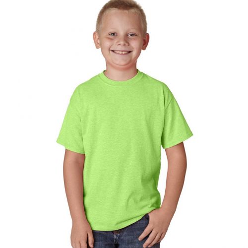  X-Temp Boys Neon Lime Heather Performance T-Shirt by Hanes