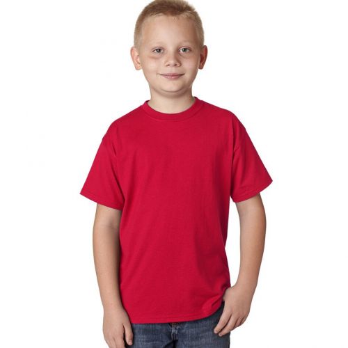  X-Temp Boys Deep Red Cotton and Polyester Performance T-shirt by Hanes