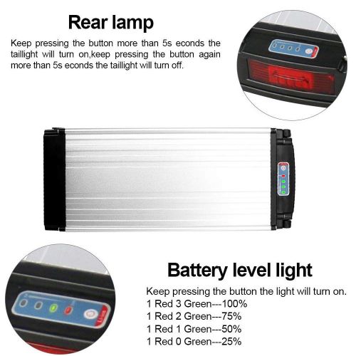  X-go Ebike Battery 48V 20AH 10AH / 36V 10AH Lithium Li-ion Battery with Charger and BMS Protection Board, E-Bike Battery for 250W 350W 500W 700W 1000W Motor